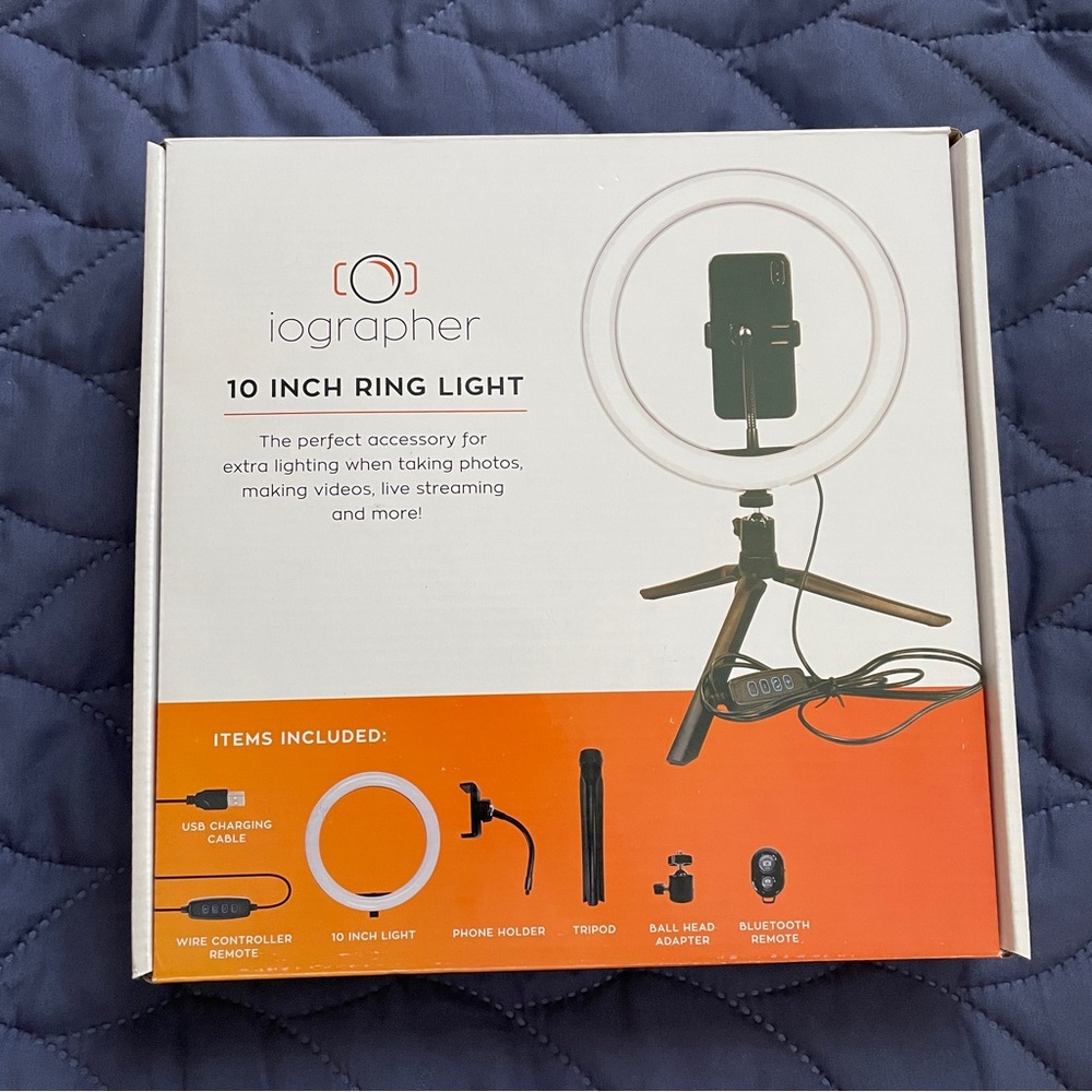 Iographer 10” Ring Light Kit NWT